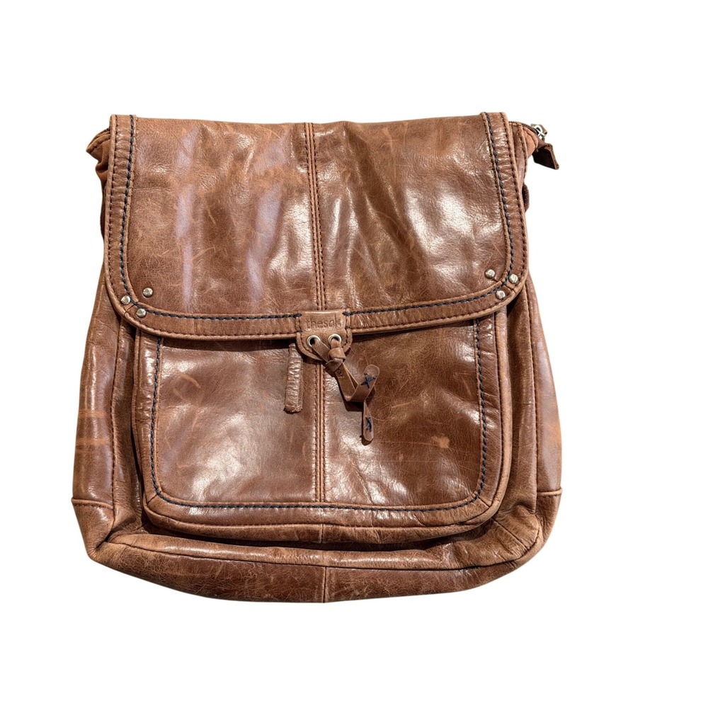 The Sak Convertible Backpack Bag Women Medium Brown Leather Distressed Boho